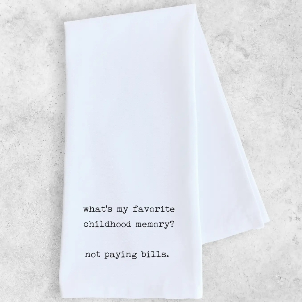 NWT SARCASTIC 100 Percent Cotton White Tea Towel